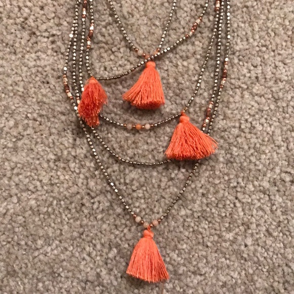 anthropologie tassel layered necklace - Picture 2 of 2